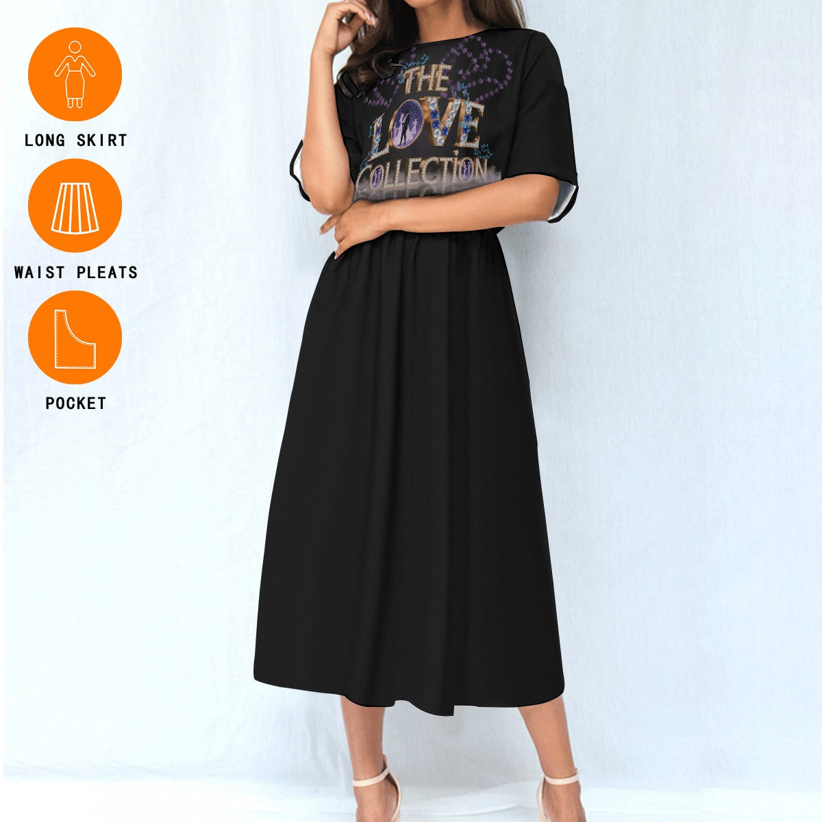 All-Over Print Women's Elastic Waist Dress