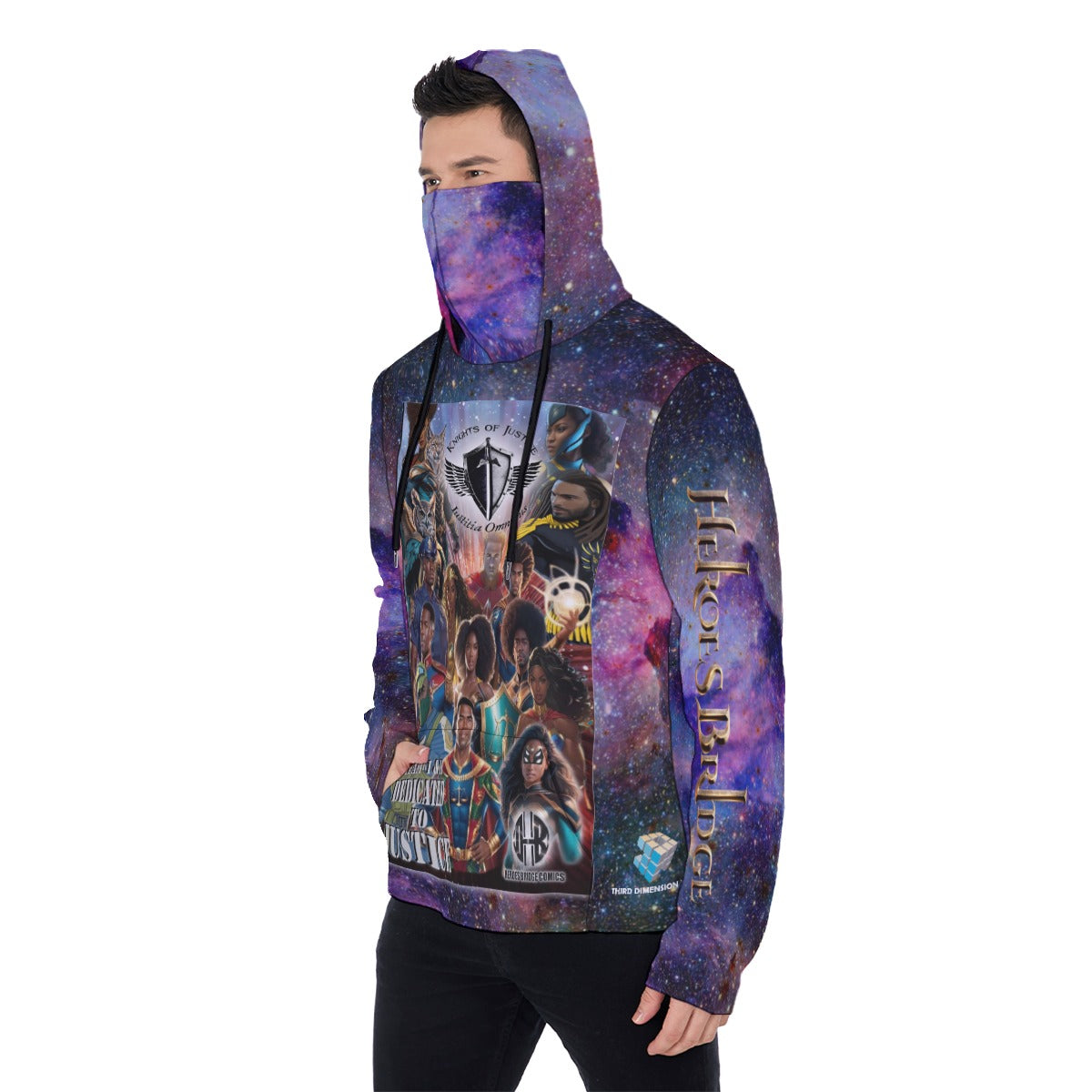 All-Over Print Men's Pullover Hoodie With Mask