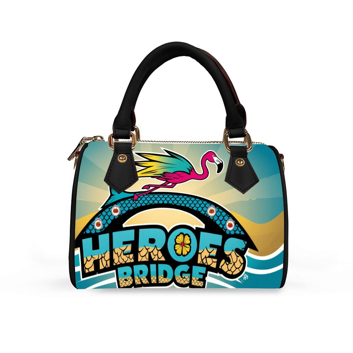 Classic Barrel-Shaped PU Leather Handbag