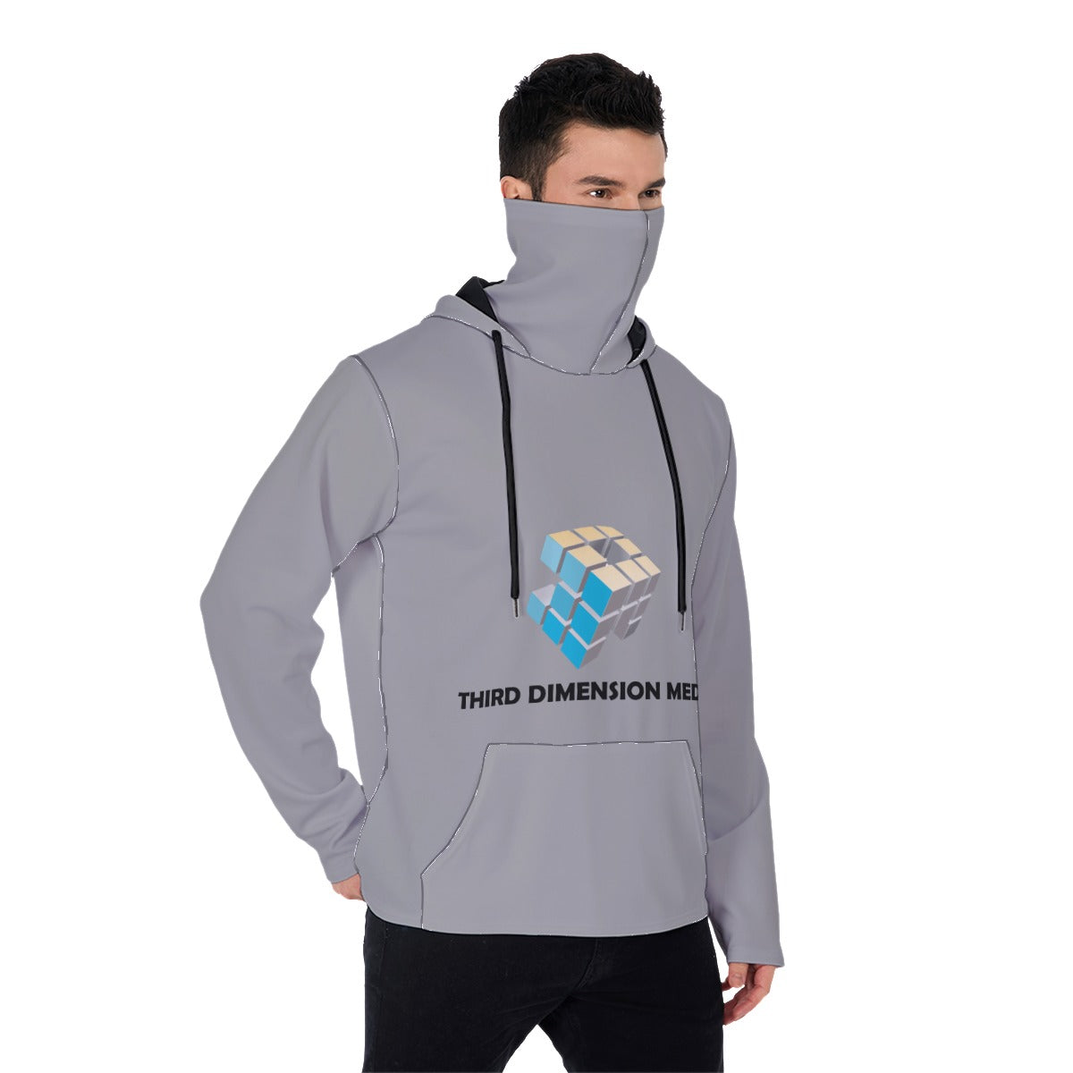 All-Over Print Men's Pullover Hoodie With Mask