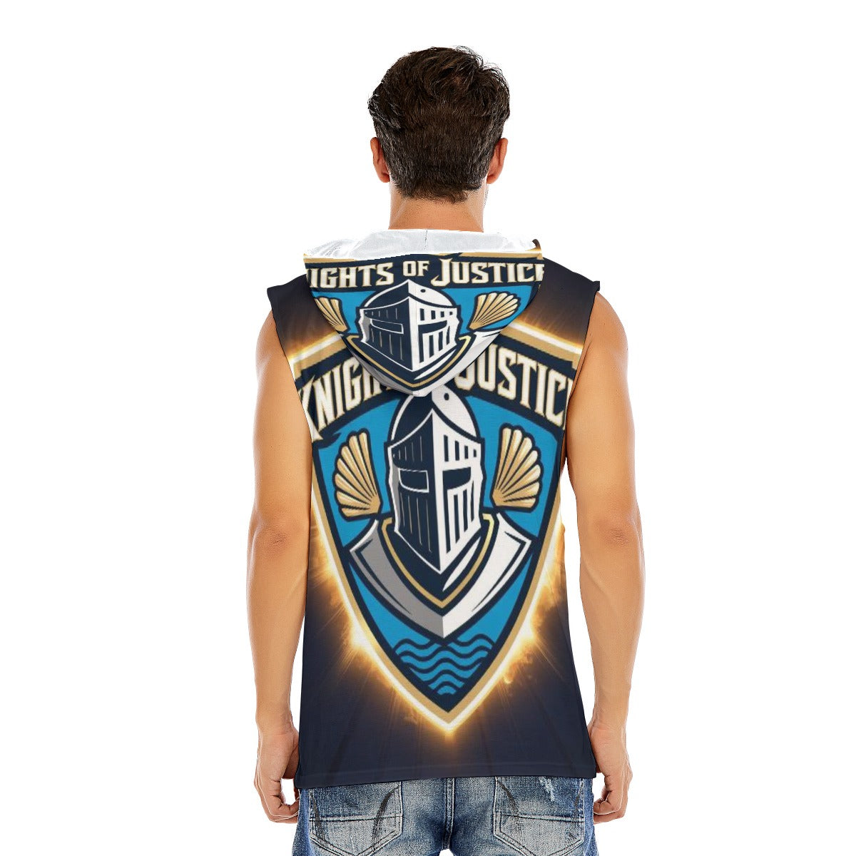 All-Over Print Men’s Sleeveless Pullover Hoodie