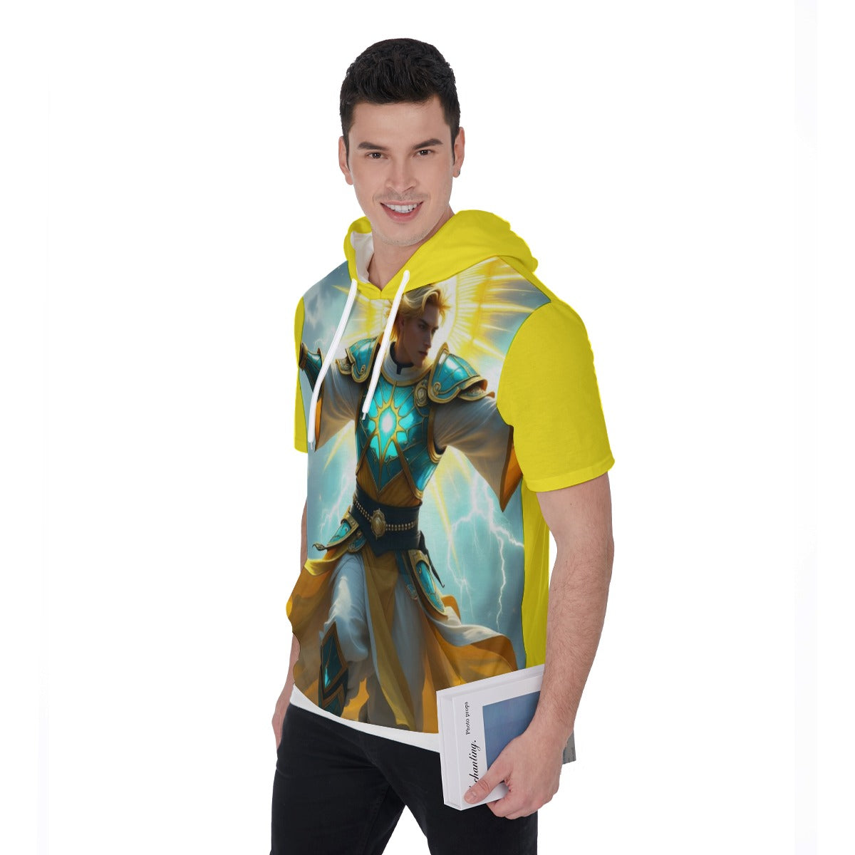 All-Over Print Men's Short Sleeve Hoodie T-Shirt