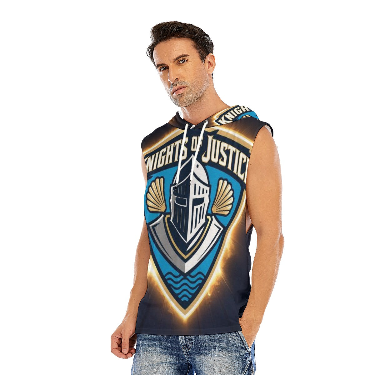 All-Over Print Men’s Sleeveless Pullover Hoodie