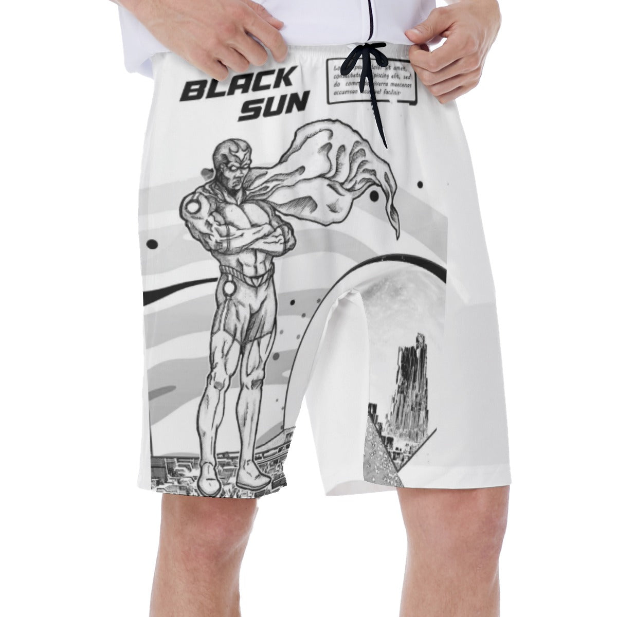 All-Over Print Men‘s Beach Shorts With Lining