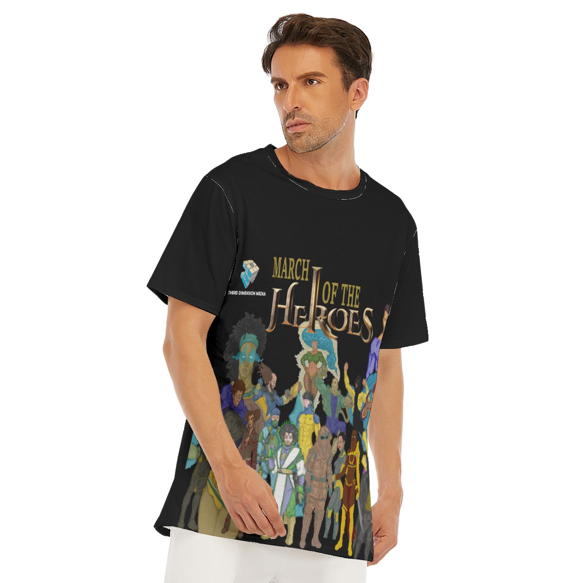 All-Over Print Men's O-Neck T-Shirt | 190GSM Cotton