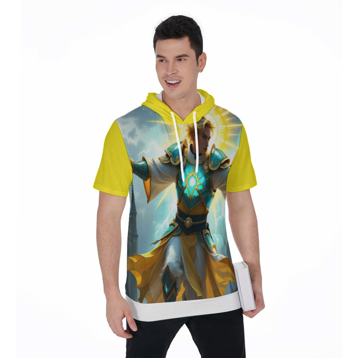 All-Over Print Men's Short Sleeve Hoodie T-Shirt