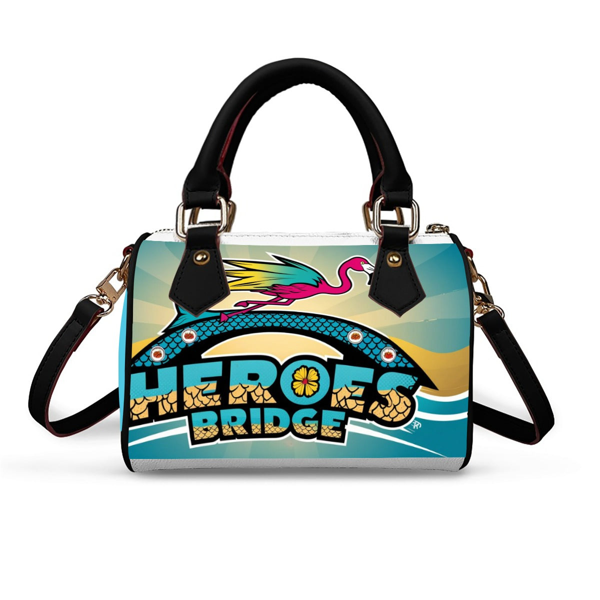 Classic Barrel-Shaped PU Leather Handbag