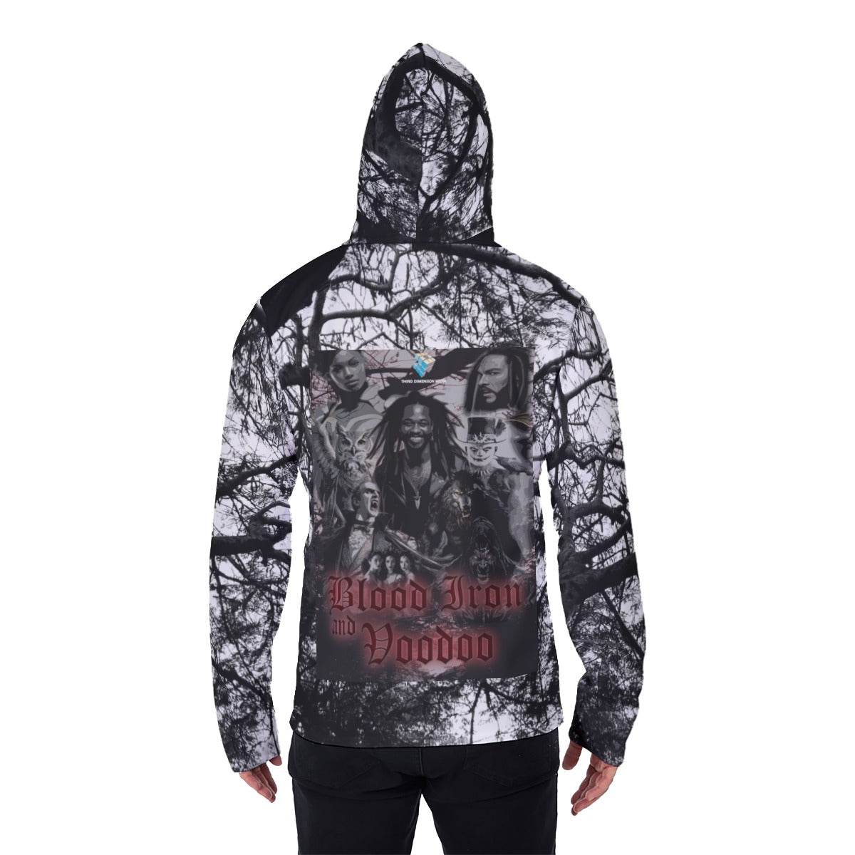 All-Over Print Men's Pullover Hoodie With Mask