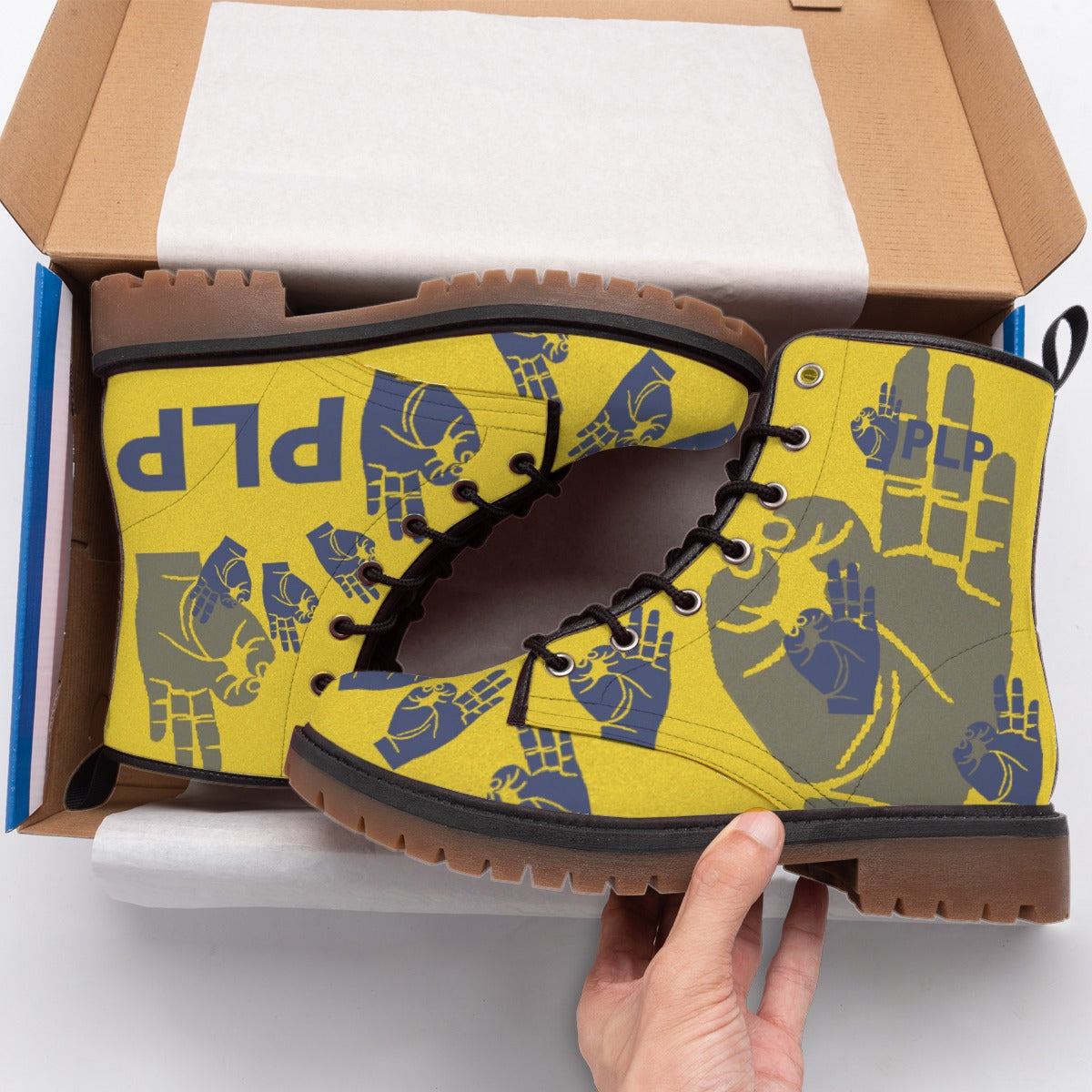 All-Over Print Men's Martin Short Boots