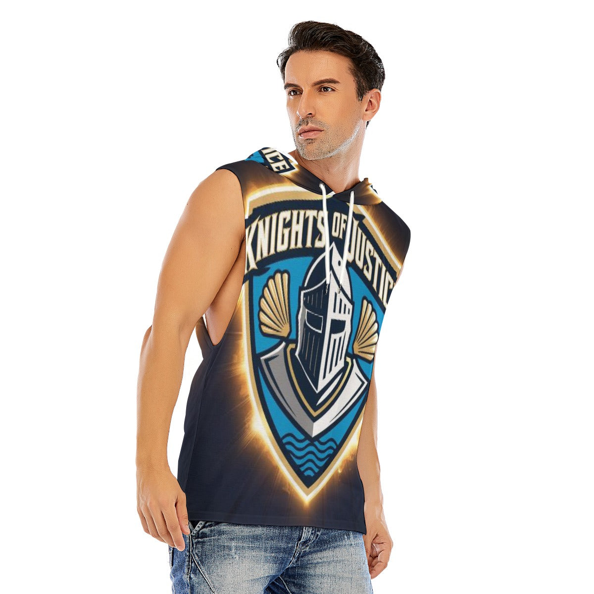 All-Over Print Men’s Sleeveless Pullover Hoodie