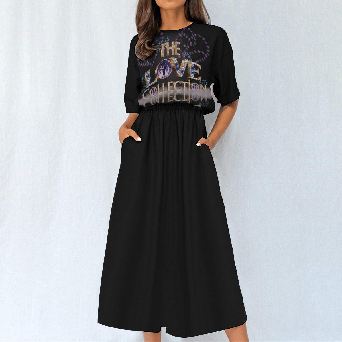 All-Over Print Women's Elastic Waist Dress