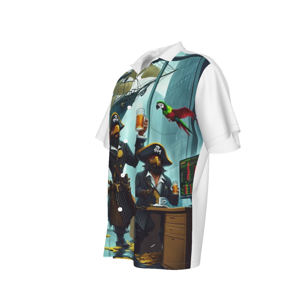 All-Over Print Men's Hawaiian Shirt With Pocket