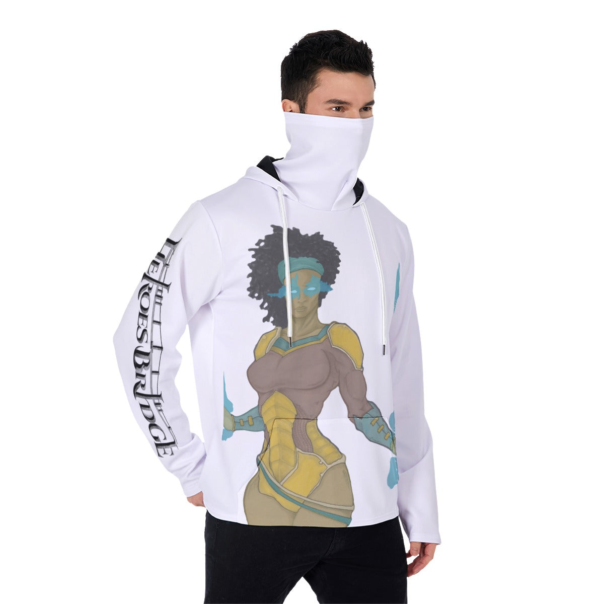 All-Over Print Men's Pullover Hoodie With Mask