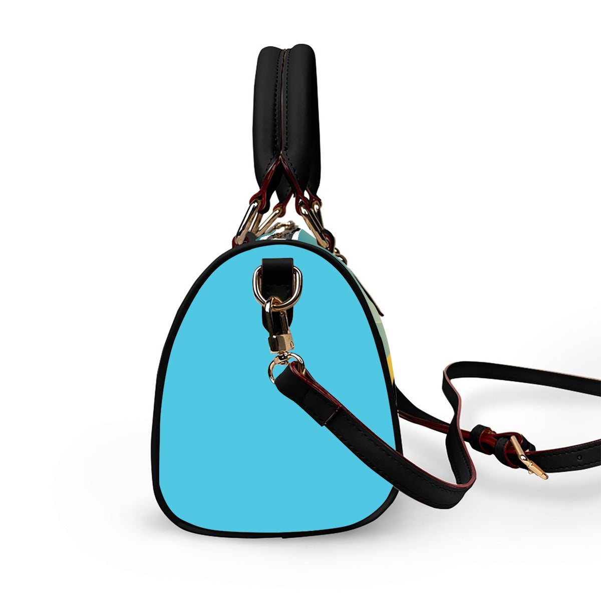 Classic Barrel-Shaped PU Leather Handbag