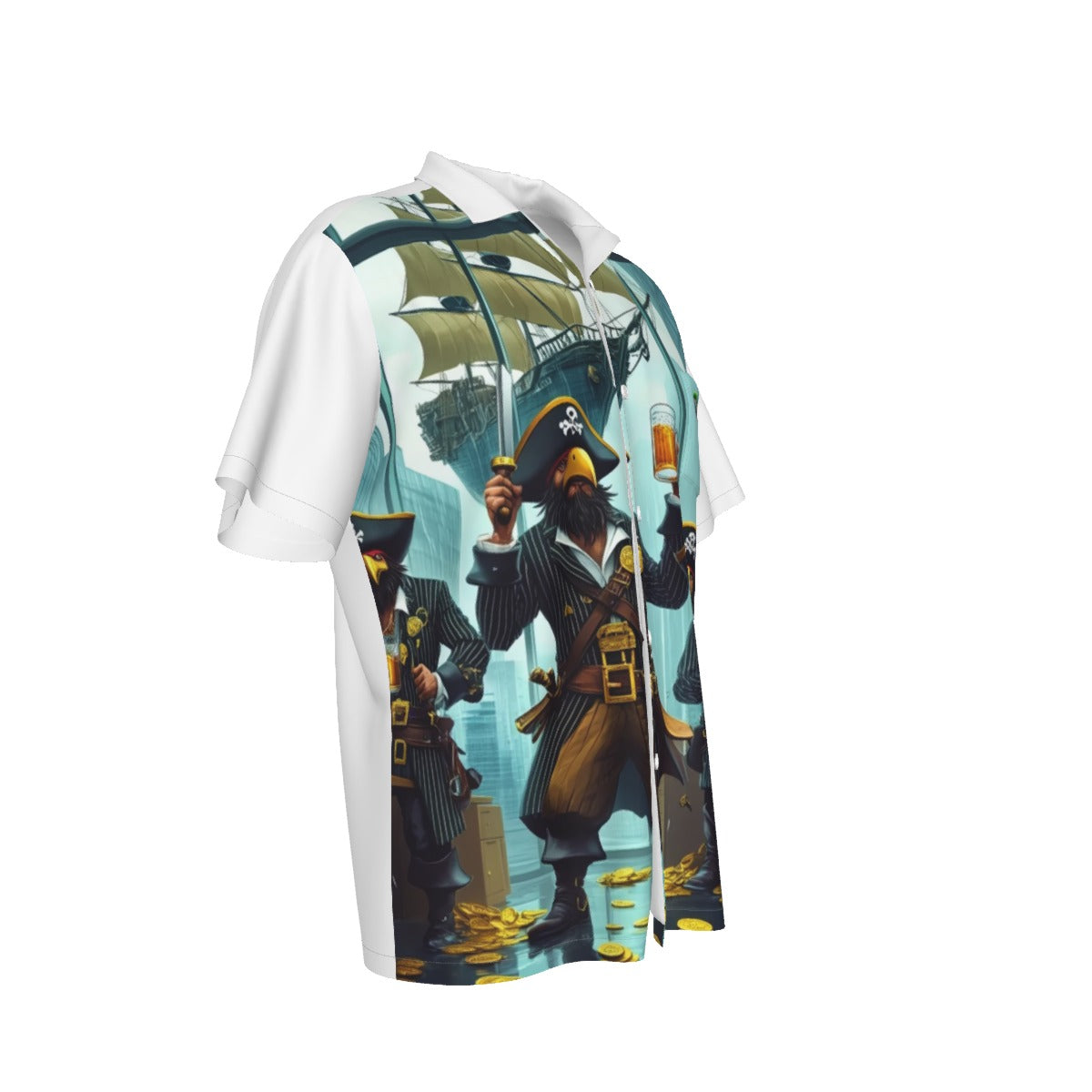 All-Over Print Men's Hawaiian Shirt With Pocket