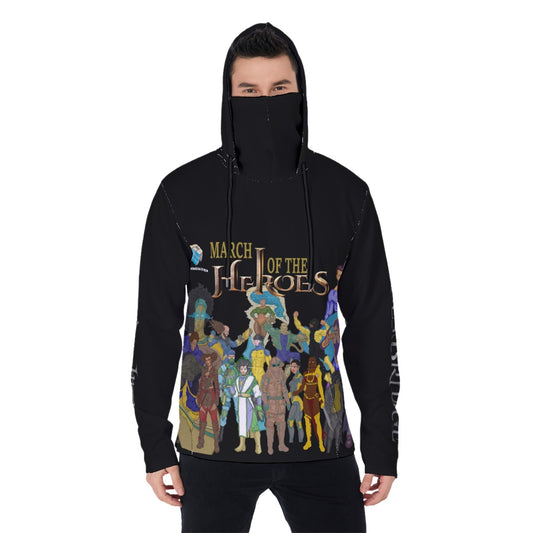 All-Over Print Men's Pullover Hoodie With Mask