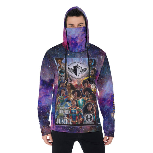 All-Over Print Men's Pullover Hoodie With Mask