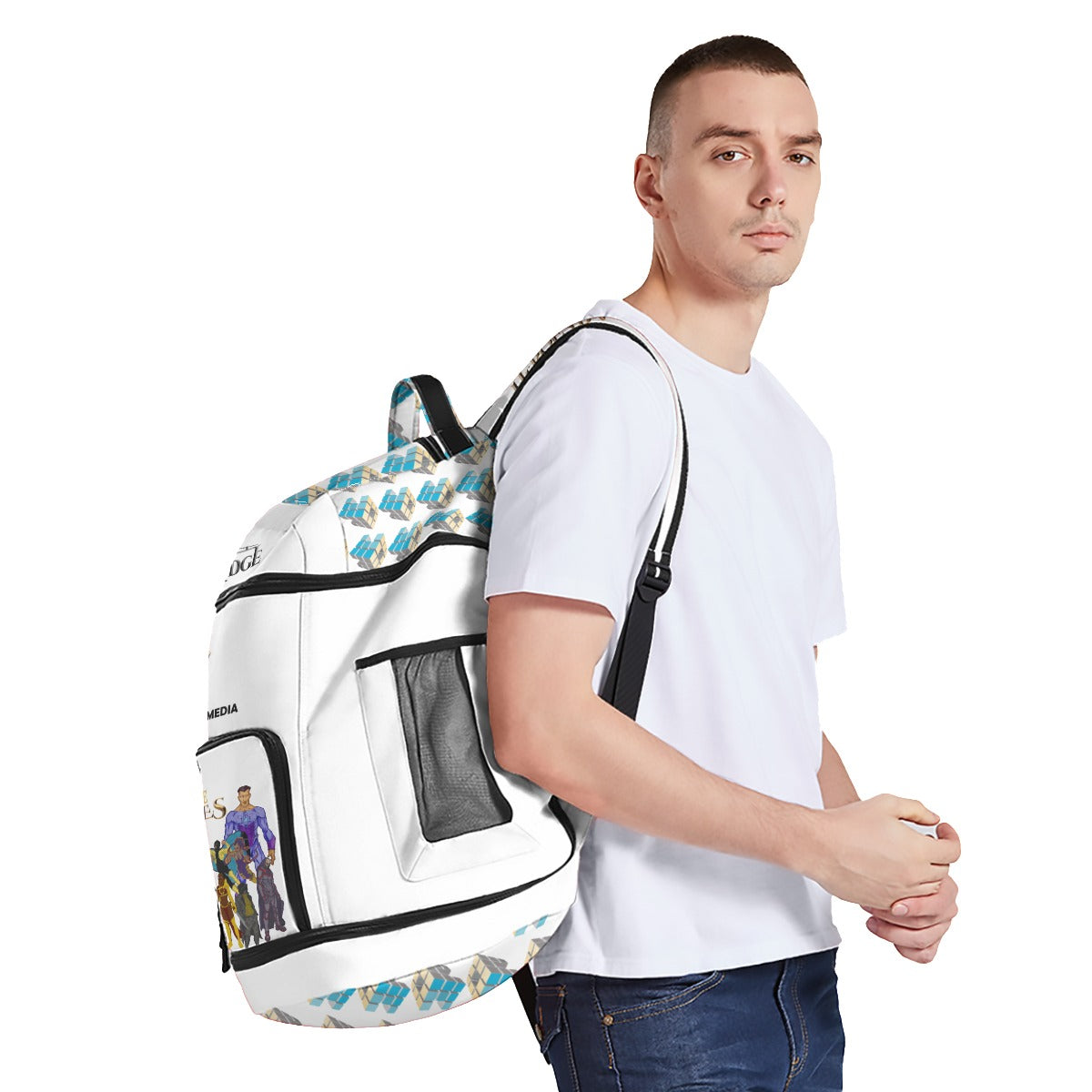 All-Over Print Multifunctional Backpack